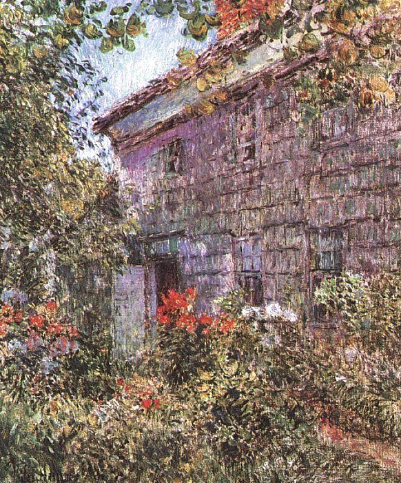 Childe Hassam Old House and Garden at East Hampton, Long Island china oil painting image